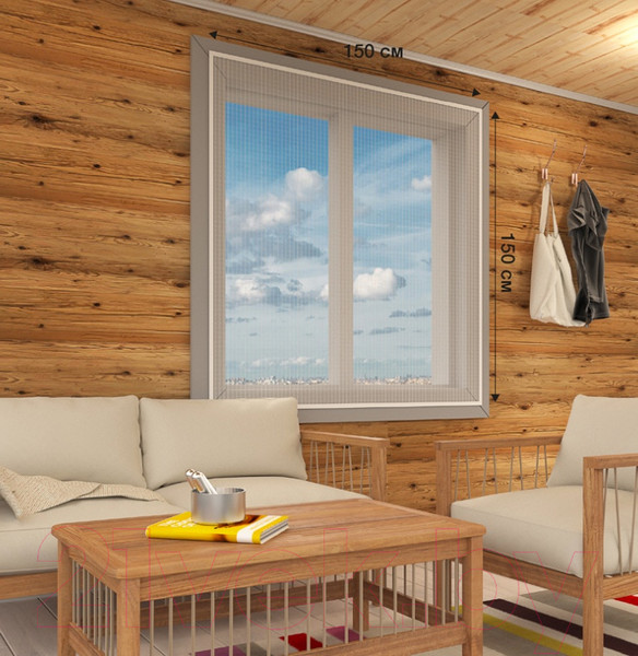 Изображение товара Москитная сетка на окно Rexant 1.5х1.5м / 71-0227 (белый)