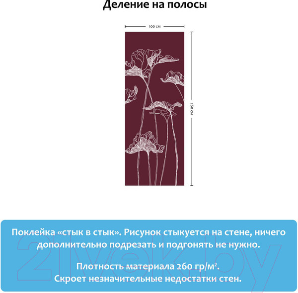 Изображение товара Фотообои листовые Citydecor Perfect Lines 7 (100х260)