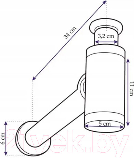 Изображение товара Сифон REA С донным клапаном A8586 (матовое золото)