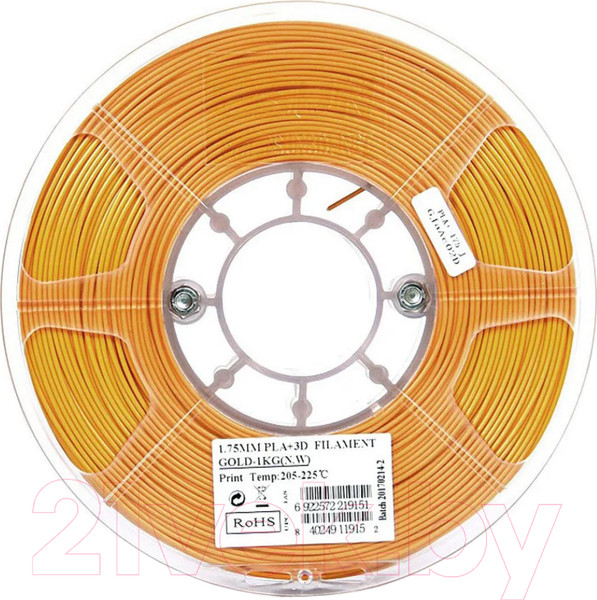 Изображение товара Пластик для 3D-печати eSUN PLA / PLA+175J1 (1.75мм, золотой)