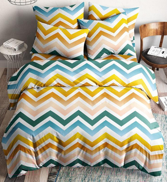 Изображение товара Комплект постельного белья Ночь нежна Меандр Стандарт Бязь 1.5сп 70x70 / 70319-1