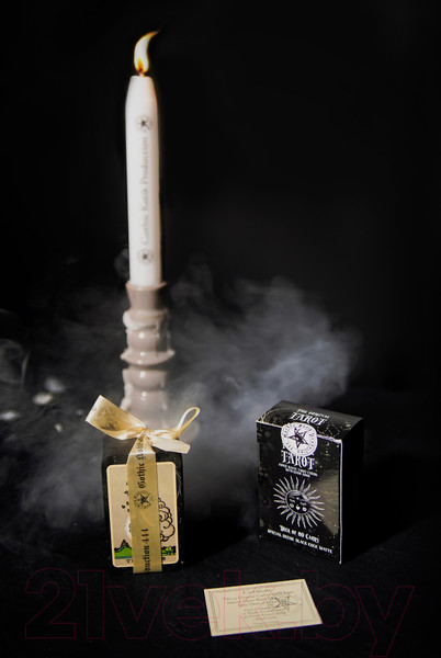 Изображение товара Гадальные карты Gothic Kotik Production Мини Таро Райдера Уэйта классические 78+2 (черный матовый)