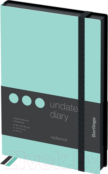 Изображение товара Ежедневник Berlingo Instinct B6 / UD0_91602 (136л, черный/мятный)
