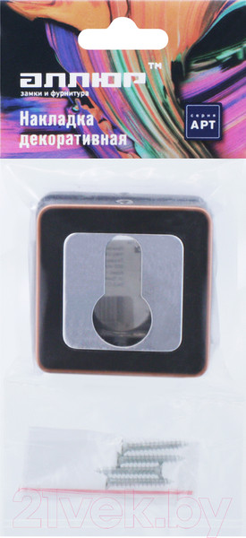 Изображение товара Накладка на цилиндр Аллюр АРТ ET-S1 ORB/CP (темная медь/хром)