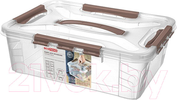 Изображение товара Ящик для хранения Econova Grand Box / 433200314 (10л, коричневый)