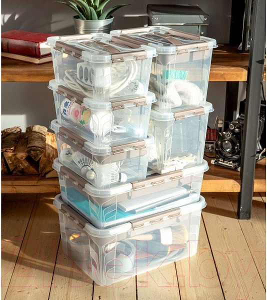 Изображение товара Контейнер для хранения Econova Grand Box / 433224414 (15.3л, коричневый)