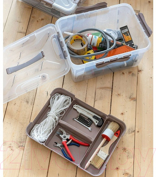 Изображение товара Контейнер для хранения Econova Grand Box / 433224414 (15.3л, коричневый)