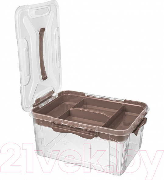 Изображение товара Контейнер для хранения Econova Grand Box / 433224414 (15.3л, коричневый)