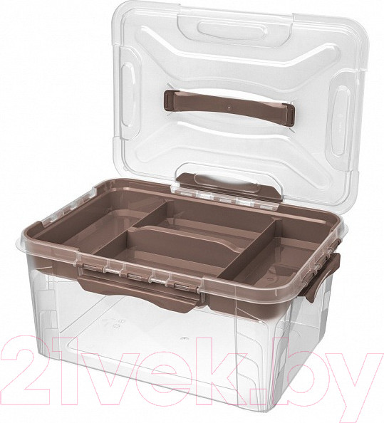 Изображение товара Контейнер для хранения Econova Grand Box / 433224414 (15.3л, коричневый)