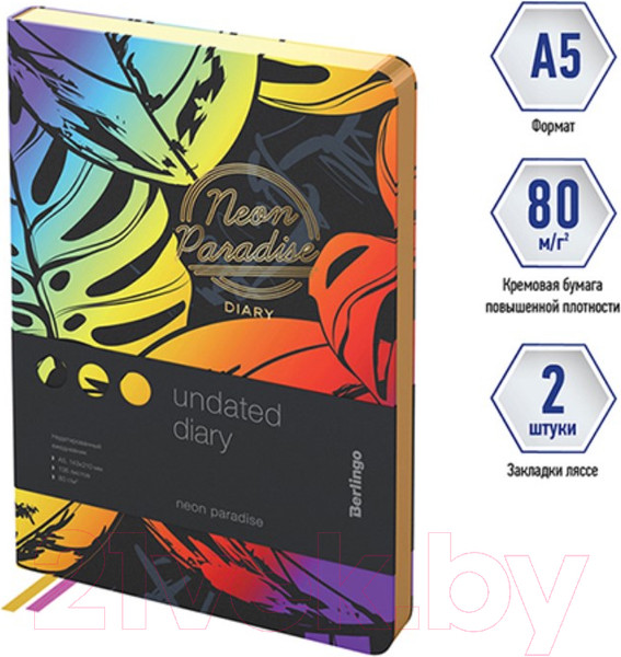 Изображение товара Ежедневник Berlingo Neon Paradise A5 / UD2_98501 (136л)