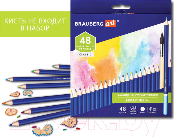 Изображение товара Набор акварельных карандашей Brauberg Art Classic / 181532 (48цв)