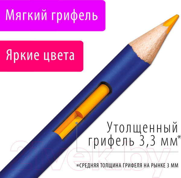 Изображение товара Набор акварельных карандашей Brauberg Art Classic / 181532 (48цв)