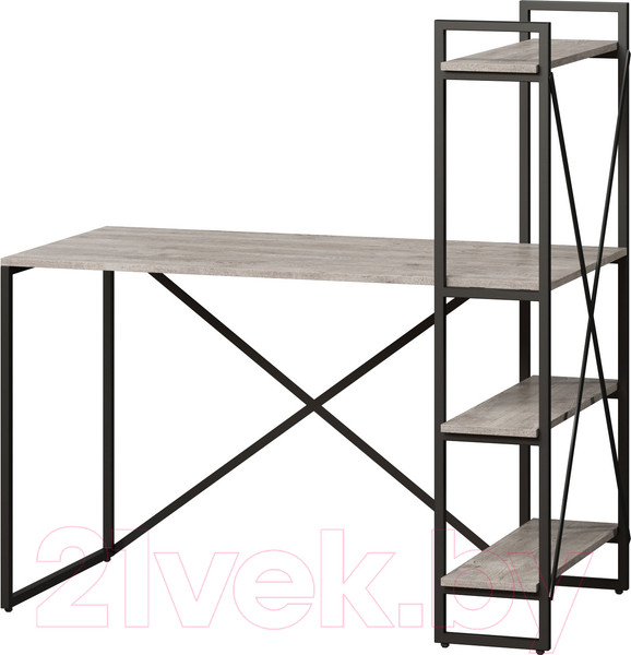 Изображение товара Письменный стол Loftyhome Мальборк Практик-П / 1627829 (смоук)