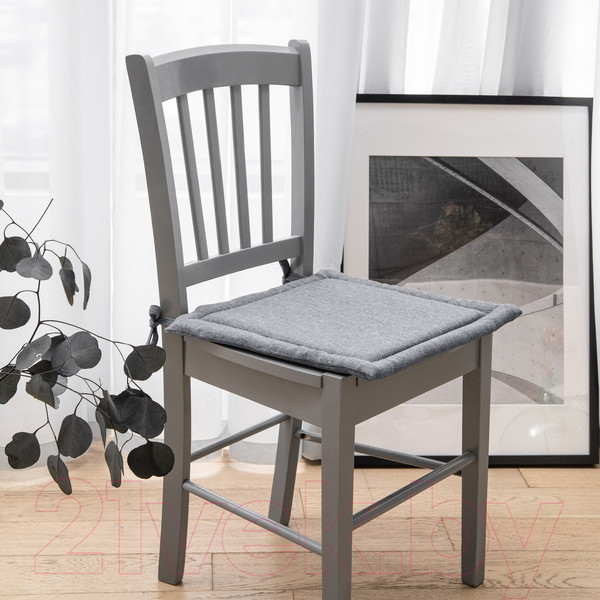 Изображение товара Подушка на стул Нордтекс ВН 40x40 / 76472 (базальт 74 рогожка)