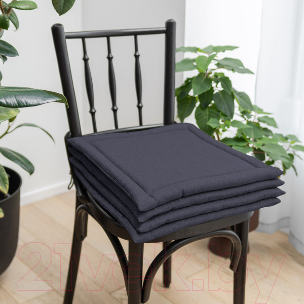Изображение товара Подушка на стул Нордтекс ВН 40x40 / 764719 (индиго 74 рогожка)