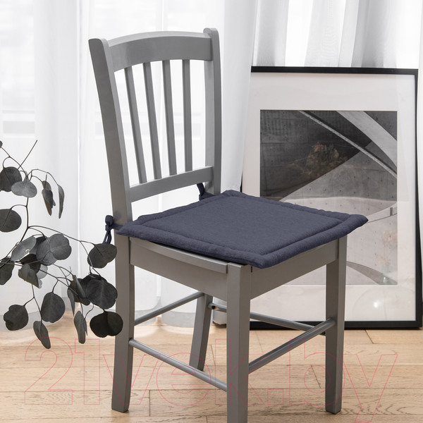 Изображение товара Подушка на стул Нордтекс ВН 40x40 / 764719 (индиго 74 рогожка)