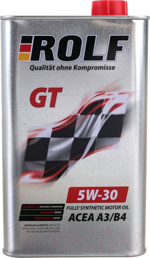 Изображение товара Моторное масло Rolf GT SAE 5W30 A3/B4 / 322619 (1л)