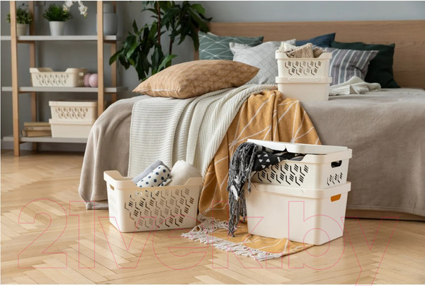 Изображение товара Ящик для хранения Econova Luxe 433205811 (серый)