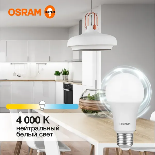 Изображение товара Лампа Osram LED Value А100 12Вт Е27 4000К / 4058075579002