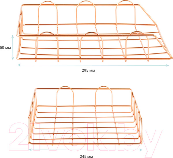 Изображение товара Лоток для бумаг Meshu Rose Gold / MS_39432