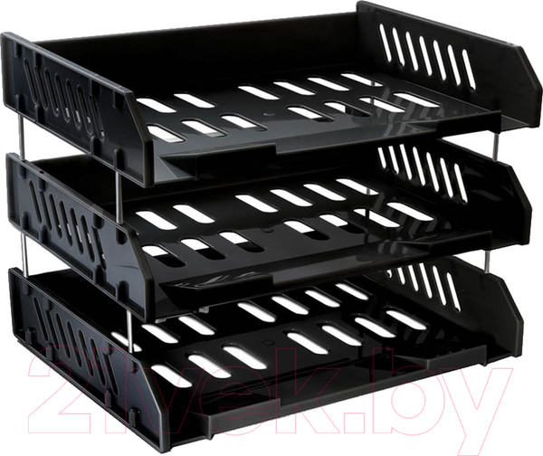 Изображение товара Лоток для бумаг Стамм Сити / ЛТ560 (3шт, черный)