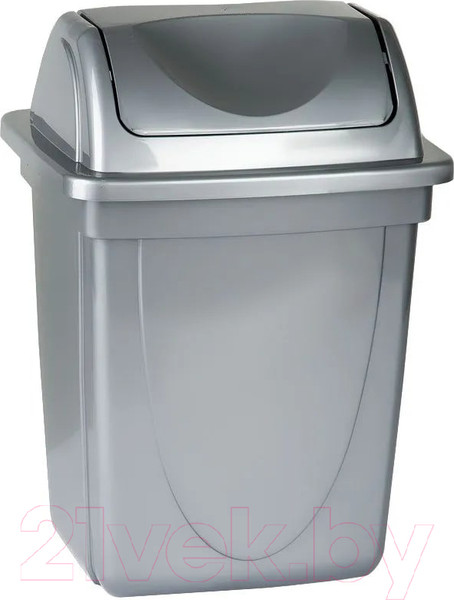 Изображение товара Корзина для бумаг Стамм КР92 (серый металлик)