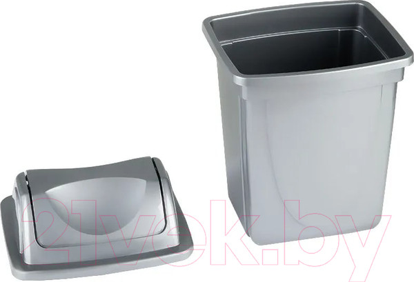 Изображение товара Корзина для бумаг Стамм КР92 (серый металлик)