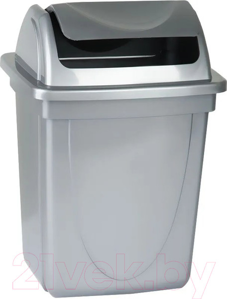 Изображение товара Корзина для бумаг Стамм КР92 (серый металлик)