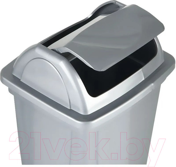 Изображение товара Корзина для бумаг Стамм КР92 (серый металлик)