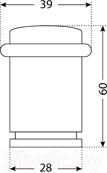 Изображение товара Ограничитель дверной Аллюр 588А-1 GP (золото)