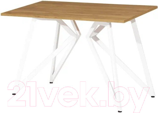 Изображение товара Обеденный стол Millwood Женева Л18 120x70 (дуб золотой Craft/металл белый)