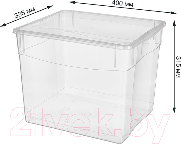 Изображение товара Контейнер для хранения Econova Кристалл / 431281501 (34л, бесцветный)