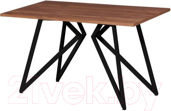 Изображение товара Обеденный стол Millwood Женева Л18 130x80 (дуб табачный Craft/металл черный)