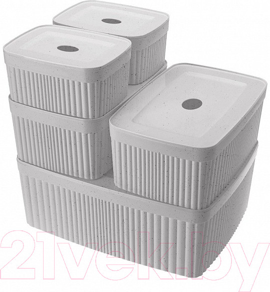 Изображение товара Контейнер для хранения Econova Velvet / 433238738 (светло-серый флэк)