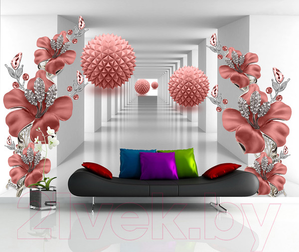 Изображение товара Фотообои листовые Citydecor Цветочная абстракция 12 (100x260)