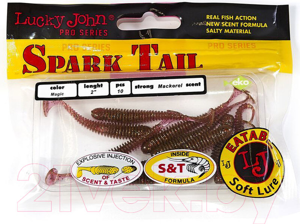 Изображение товара Мягкая приманка Lucky John Pro Series Spark Tail / 140166-S14 (10шт)