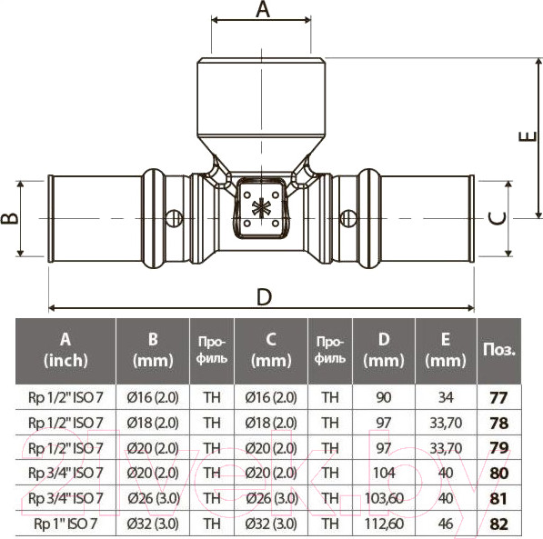 Изображение товара Пресс-тройник APE Press 132 26x3/4 / 3AP1323426