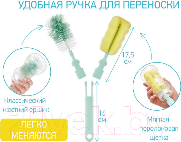 Изображение товара Набор ершиков для бутылочки Roxy-Kids Для бутылочек / RFD-007 (5шт)