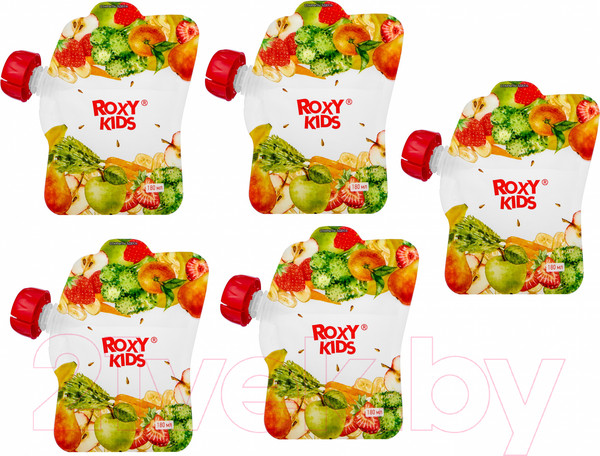 Изображение товара Набор пакетов для детского питания Roxy-Kids Для хранения фруктового пюре / RPCK-002 (5шт)