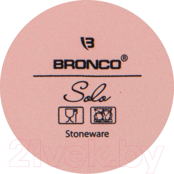 Изображение товара Тарелка столовая обеденная Bronco Solo / 577-150 (пудровый)