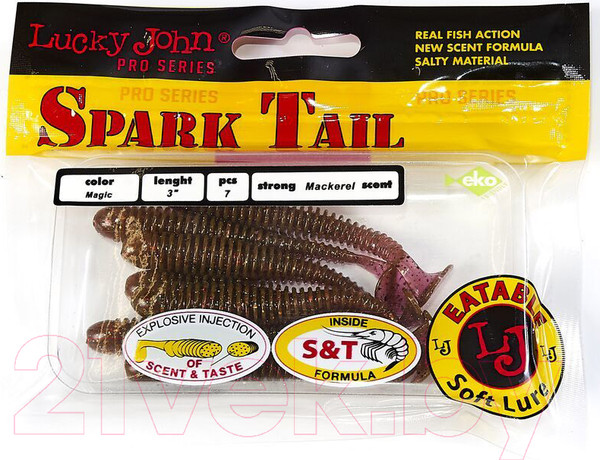 Изображение товара Мягкая приманка Lucky John Pro Series Spark Tail / 140167-S14 (7шт)