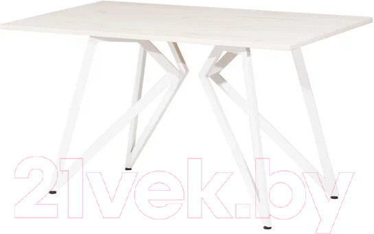 Изображение товара Обеденный стол Millwood Женева Л18 160x80 (дуб белый Craft/металл белый)