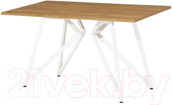 Изображение товара Обеденный стол Millwood Женева Л18 160x80 (дуб золотой Craft/металл белый)