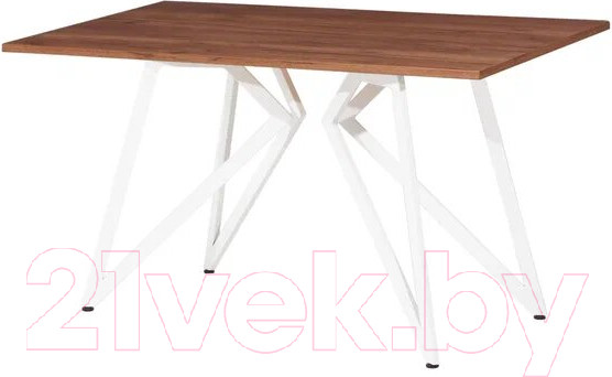 Изображение товара Обеденный стол Millwood Женева Л18 160x80 (дуб табачный Craft/металл белый)