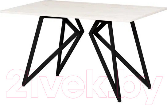 Изображение товара Обеденный стол Millwood Женева Л18 160x80 (дуб белый Craft/металл черный)
