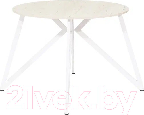 Изображение товара Обеденный стол Millwood Женева Л18 D100 (дуб белый Craft/металл белый)