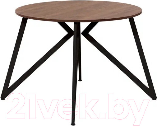 Изображение товара Обеденный стол Millwood Женева Л18 D100 (дуб табачный Craft/металл черный)