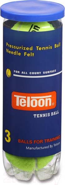 Изображение товара Набор теннисных мячей Teloon Супер 626Т Р3 (3шт, желтый)