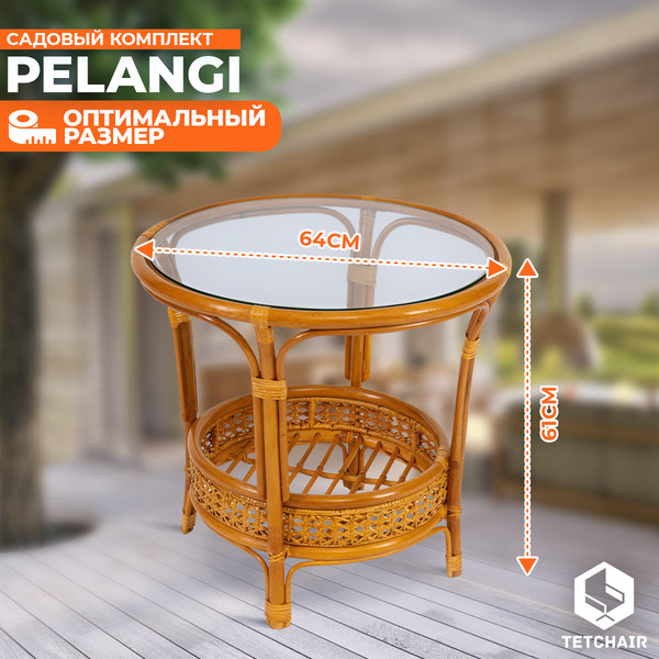 Изображение товара Комплект садовой мебели Tetchair Pelangi 02/15 4 кресла (мед)