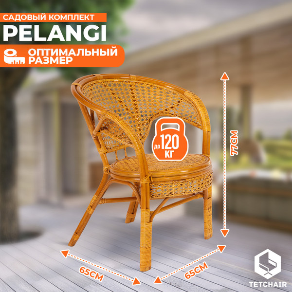 Изображение товара Комплект садовой мебели Tetchair Pelangi 02/15 4 кресла (мед)